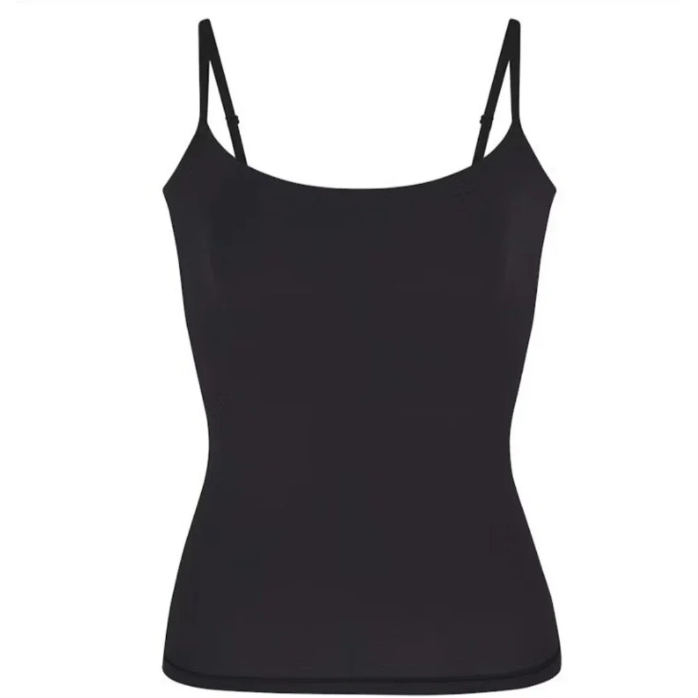 Skims Fits Everybody Cami Onyx Black Square Neck Camisole TP-CAM-9421 XXS